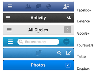 Hamburger button examples