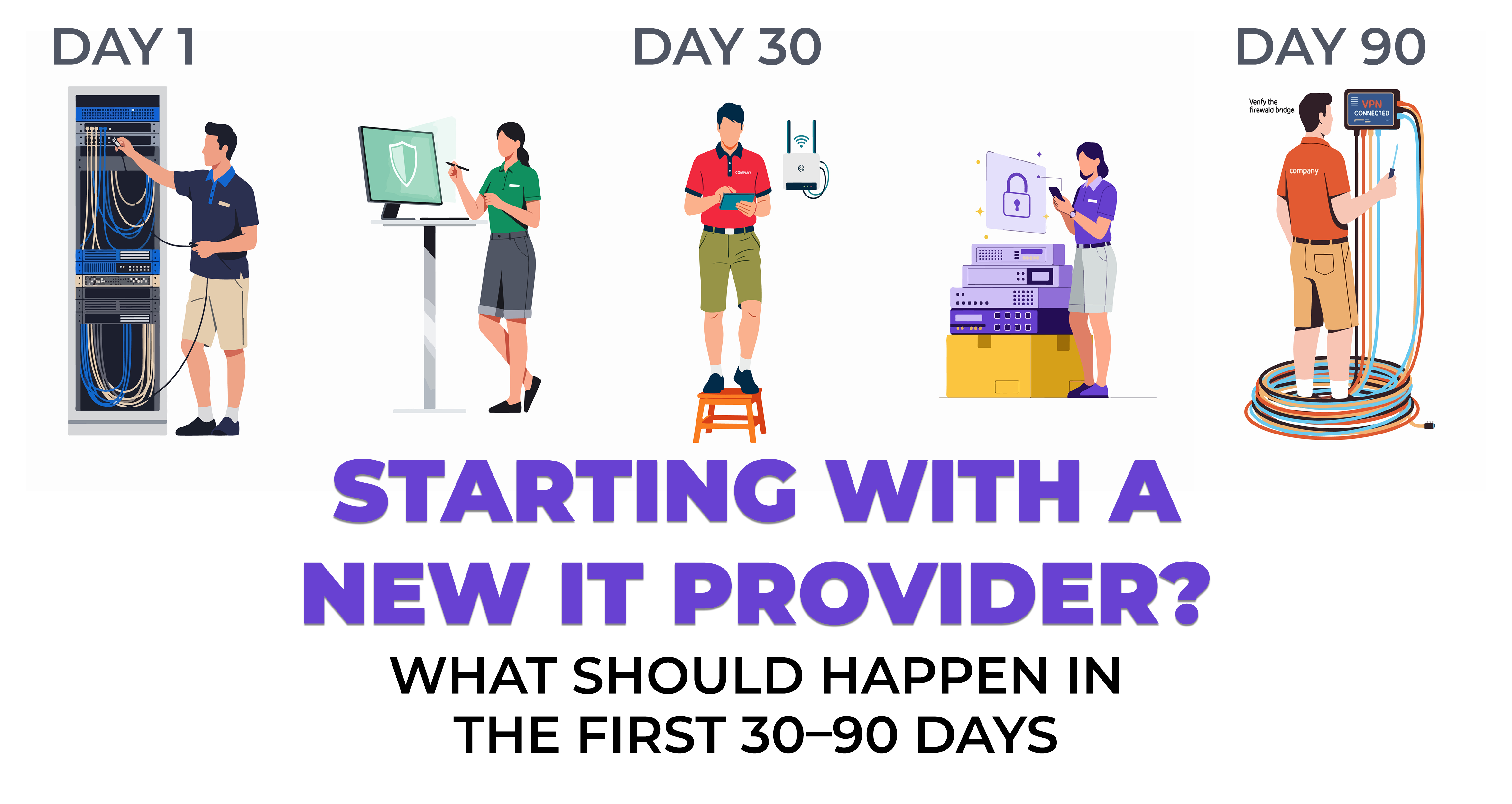 Starting With a New IT Provider - What Should Happen in the First 30 to 90 Days